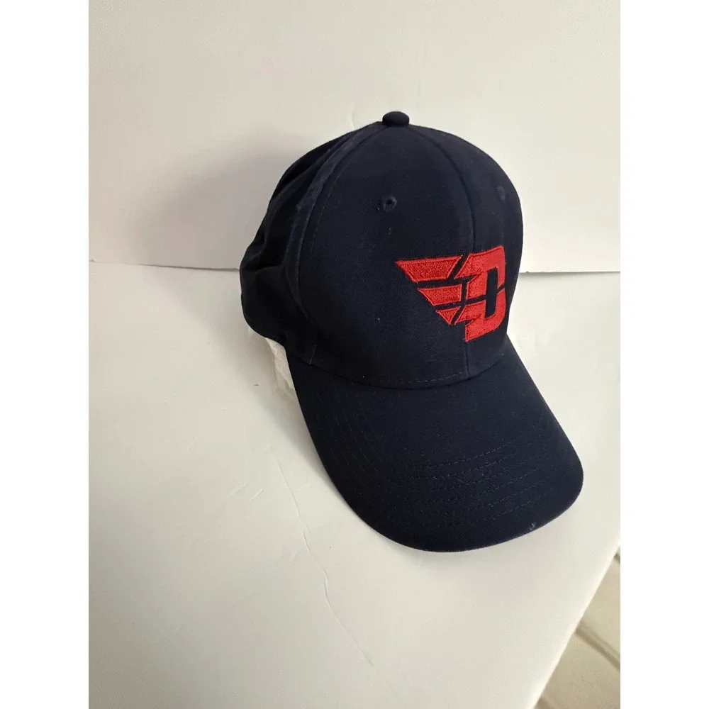 Otto Navy Blue University of Dayton Flyers D Wing Logo Baseball Cap Hat Mens